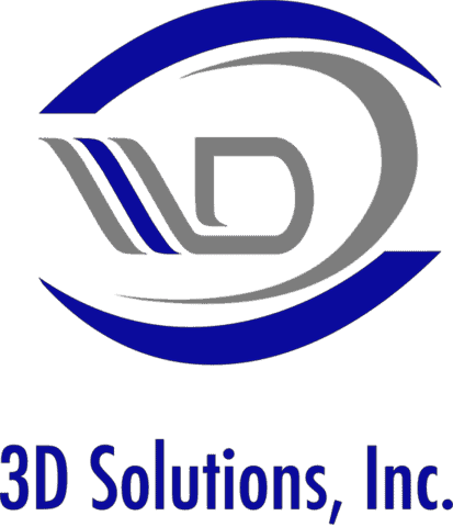 Modern 3D Solutions Inc logo with dynamic design elements.